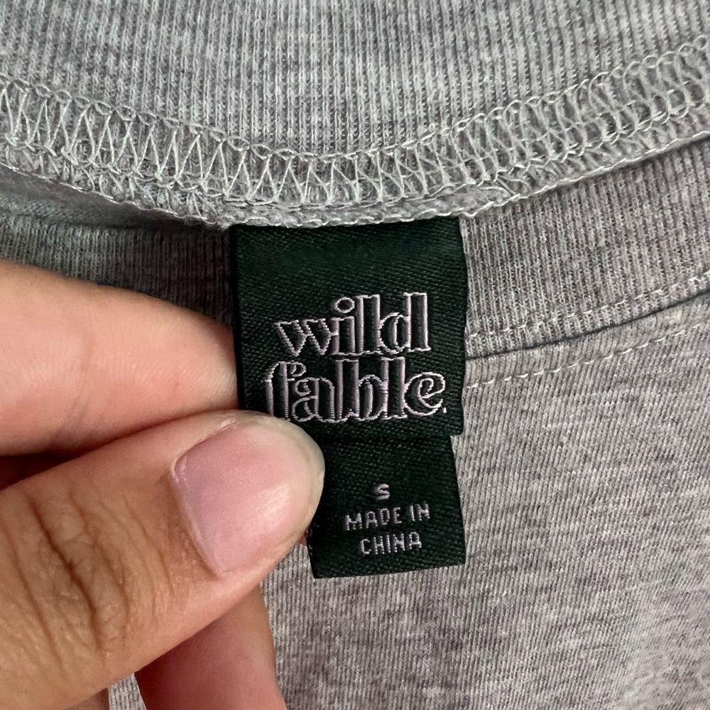 Wild Fable Womens Small Chicago Grey Cotton Long‎ Sleeve Shirt - Picture 3 of 4